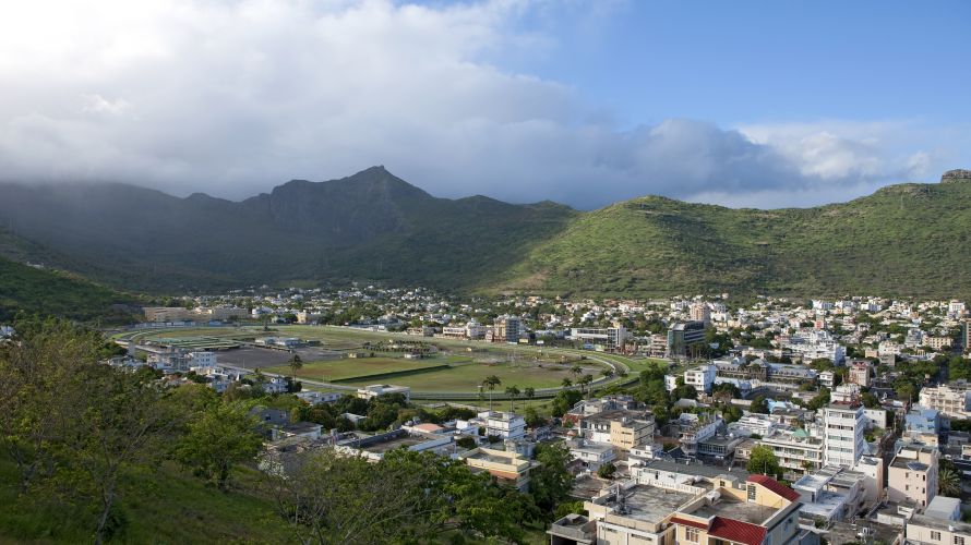 Die Champs de Mars Pferderennbahn in Port Louis