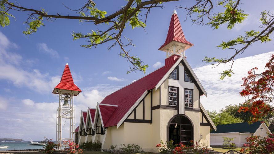 Die Kirche am Cap Malheureux ist eines der bekanntesten Sehenswürdigkeiten auf Mauritius